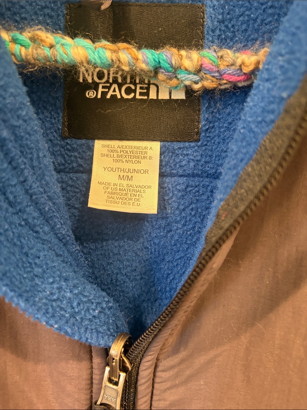 The North Face Blue and Gray Kids' Fleece Jacket - Picture 5 of 5